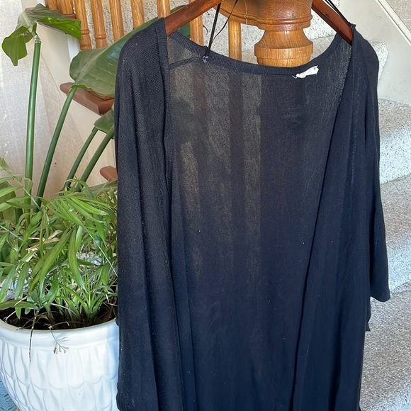 Altard State Elegant Black Sheer Kimono - Picture 2 of 7